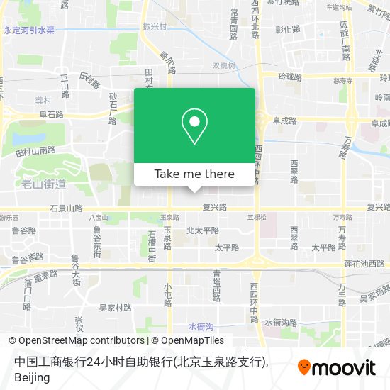 中国工商银行24小时自助银行(北京玉泉路支行) map