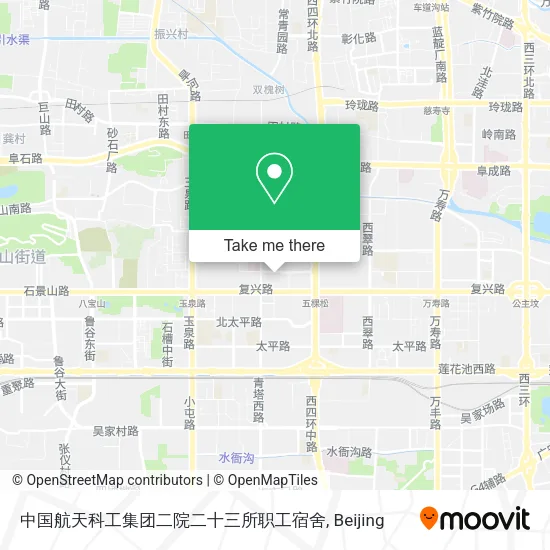 中国航天科工集团二院二十三所职工宿舍 map