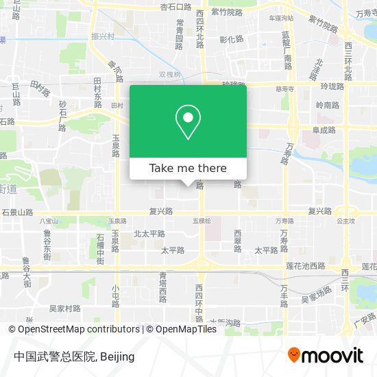 中国武警总医院 map