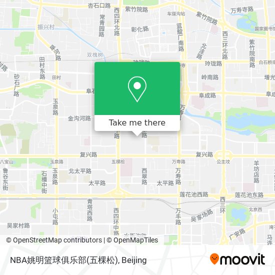 NBA姚明篮球俱乐部(五棵松) map
