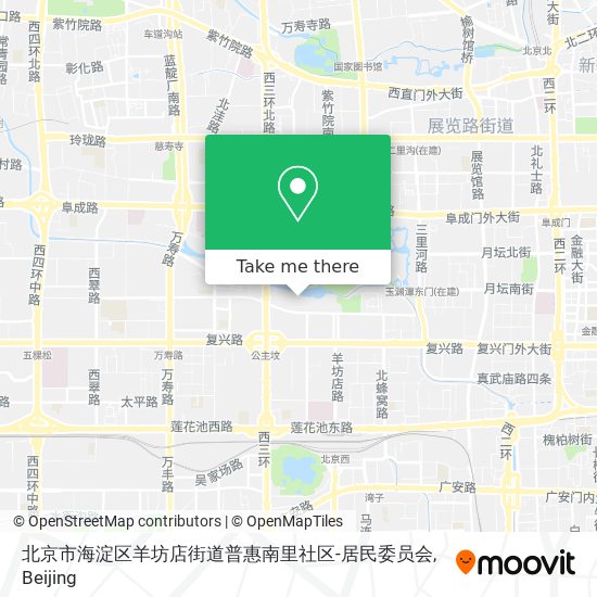 北京市海淀区羊坊店街道普惠南里社区-居民委员会 map