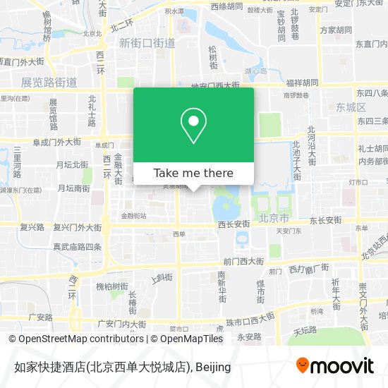 如家快捷酒店(北京西单大悦城店) map