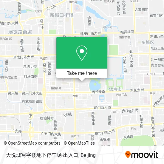 大悦城写字楼地下停车场-出入口 map