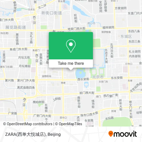 ZARA(西单大悦城店) map