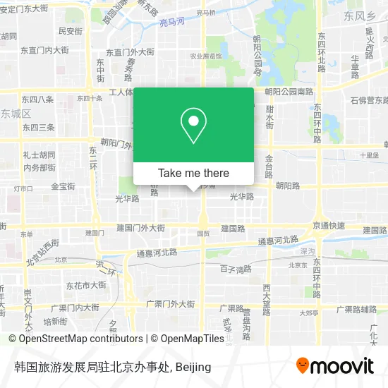 韩国旅游发展局驻北京办事处 map