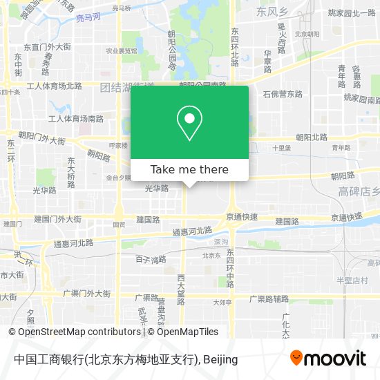 中国工商银行(北京东方梅地亚支行) map