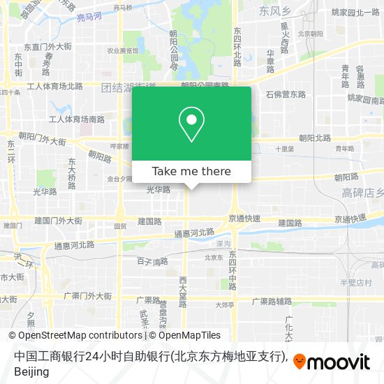 中国工商银行24小时自助银行(北京东方梅地亚支行) map