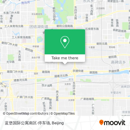 蓝堡国际公寓南区-停车场 map