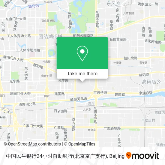 中国民生银行24小时自助银行(北京京广支行) map