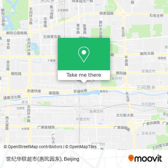 世纪华联超市(惠民园东) map