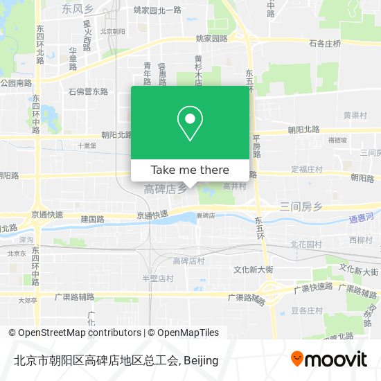 北京市朝阳区高碑店地区总工会 map