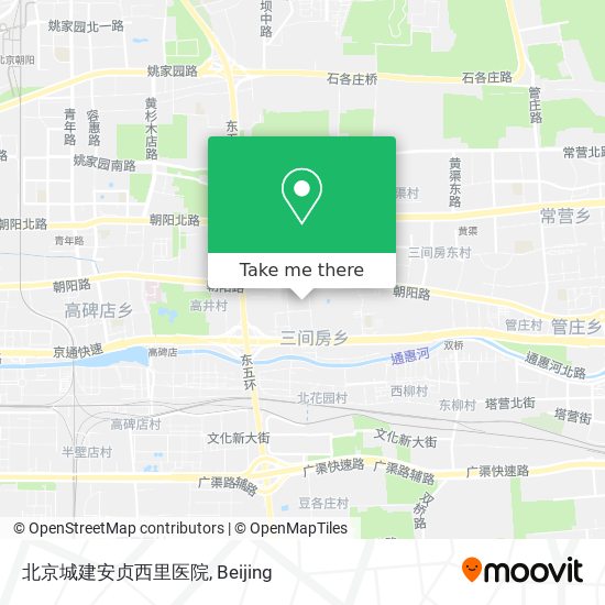 北京城建安贞西里医院 map