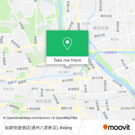 如家快捷酒店(通州八里桥店) map