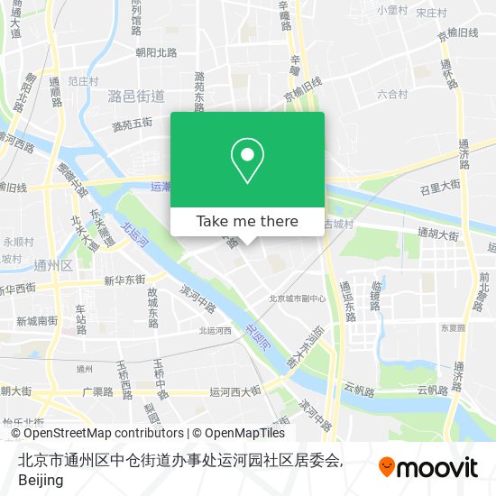 北京市通州区中仓街道办事处运河园社区居委会 map