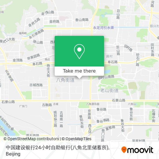 中国建设银行24小时自助银行(八角北里储蓄所) map