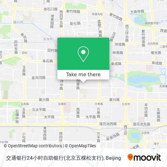 交通银行24小时自助银行(北京五棵松支行) map