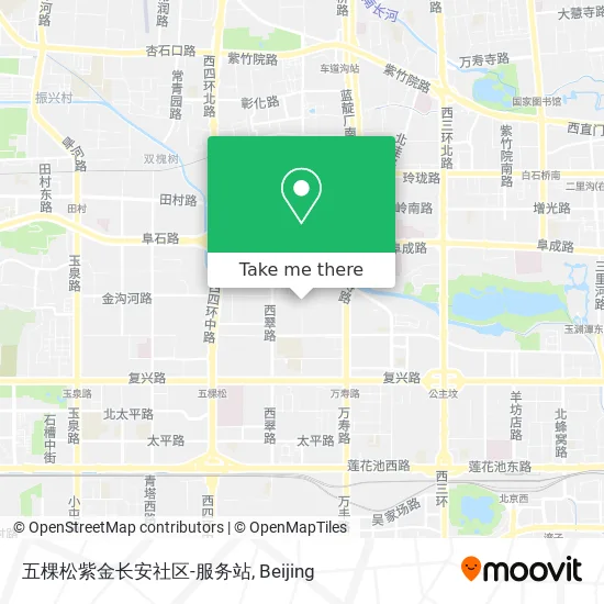 五棵松紫金长安社区-服务站 map
