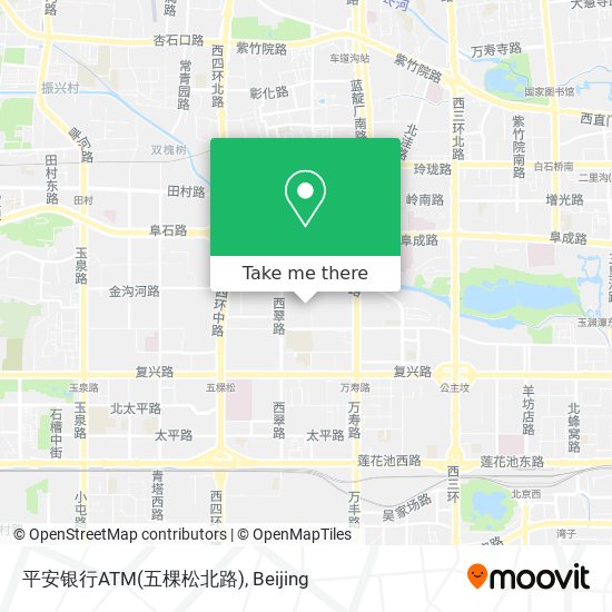 平安银行ATM(五棵松北路) map