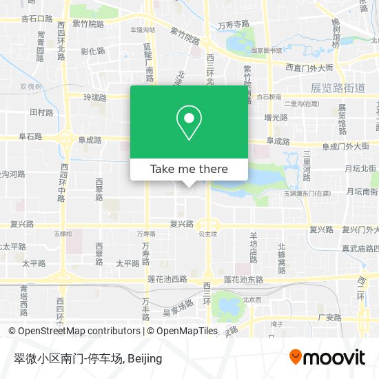 翠微小区南门-停车场 map