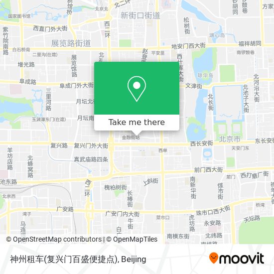 神州租车(复兴门百盛便捷点) map