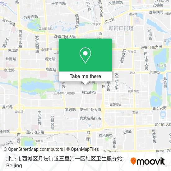 北京市西城区月坛街道三里河一区社区卫生服务站 map