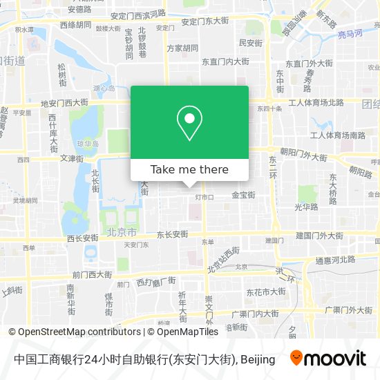 中国工商银行24小时自助银行(东安门大街) map