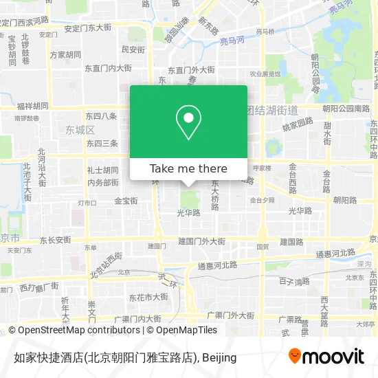 如家快捷酒店(北京朝阳门雅宝路店) map