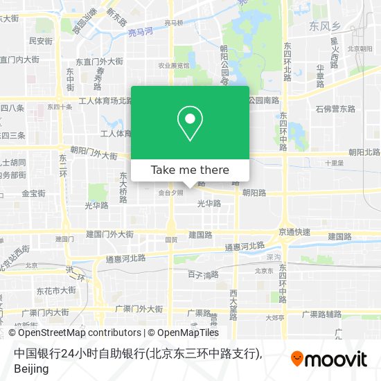 中国银行24小时自助银行(北京东三环中路支行) map