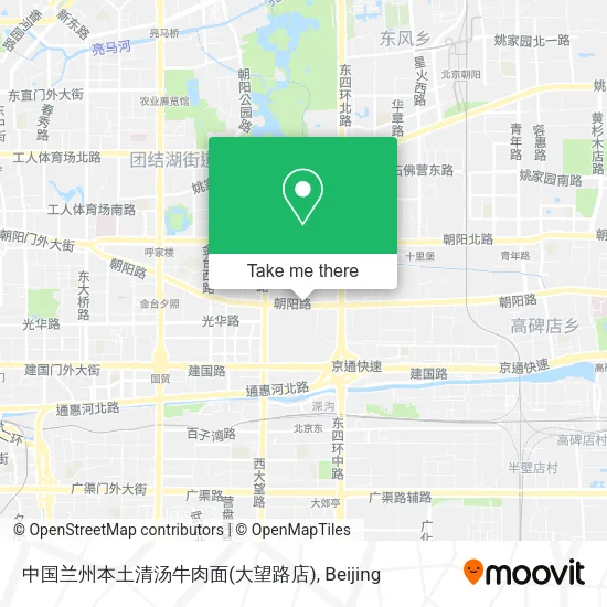 中国兰州本土清汤牛肉面(大望路店) map
