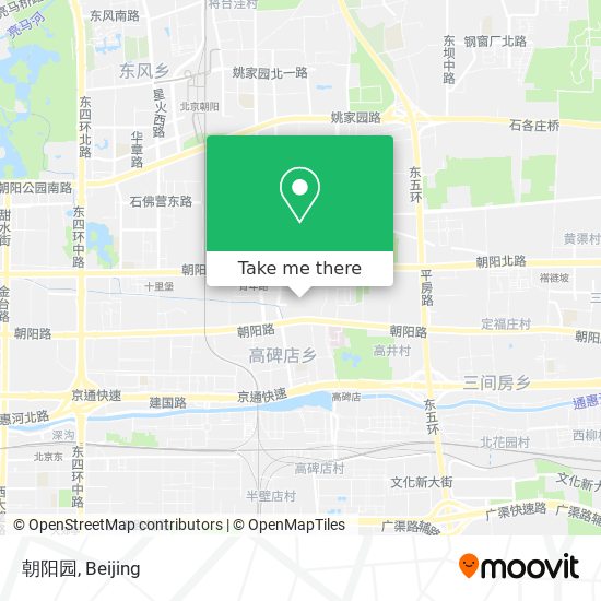 朝阳园 map