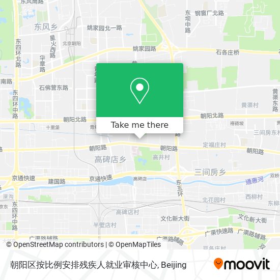 朝阳区按比例安排残疾人就业审核中心 map