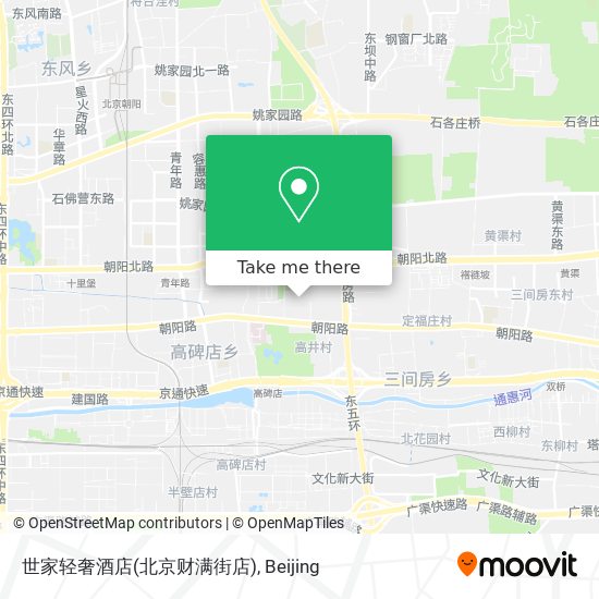 世家轻奢酒店(北京财满街店) map