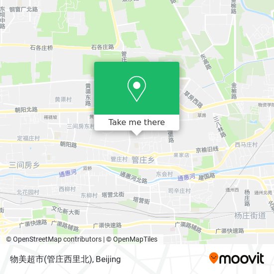 物美超市(管庄西里北) map