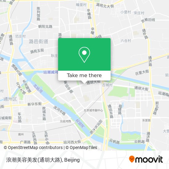 浪潮美容美发(通胡大路) map