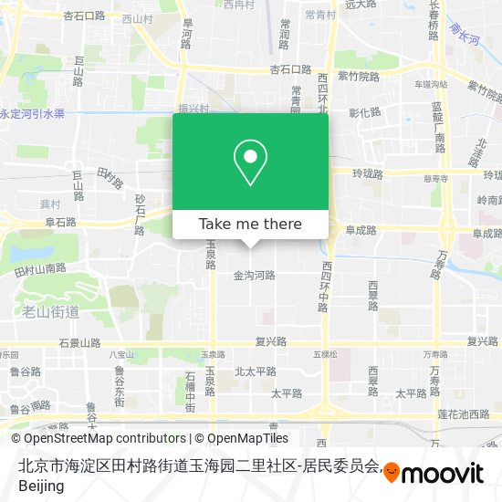 北京市海淀区田村路街道玉海园二里社区-居民委员会 map