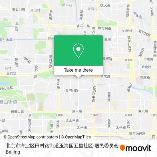 北京市海淀区田村路街道玉海园五里社区-居民委员会 map