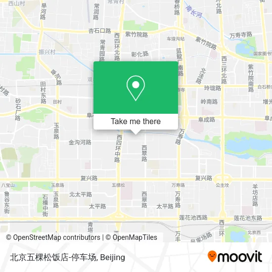 北京五棵松饭店-停车场 map