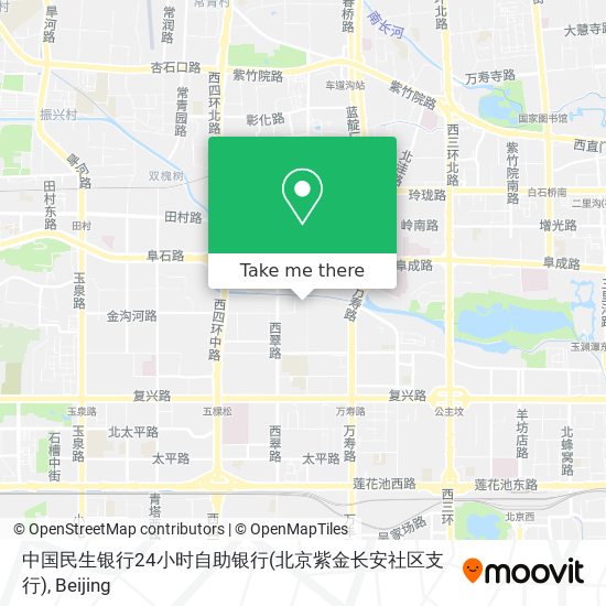 中国民生银行24小时自助银行(北京紫金长安社区支行) map