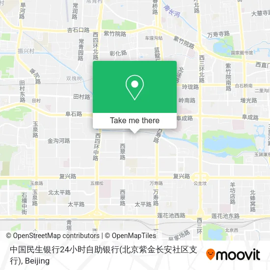 中国民生银行24小时自助银行(北京紫金长安社区支行) map
