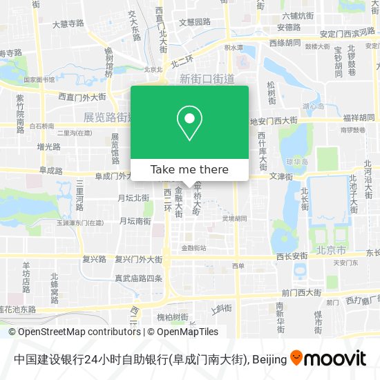 中国建设银行24小时自助银行(阜成门南大街) map