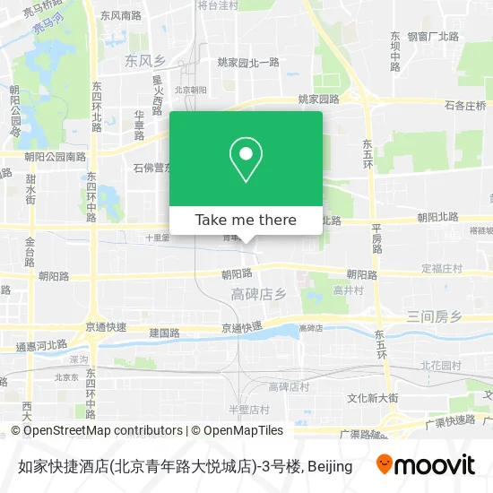 如家快捷酒店(北京青年路大悦城店)-3号楼 map