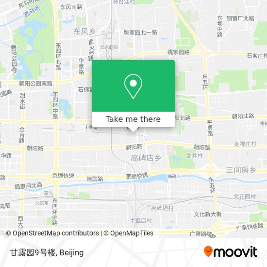 甘露园9号楼 map