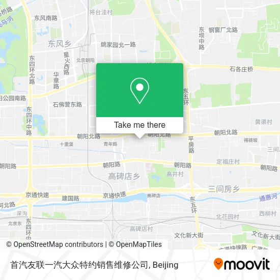 首汽友联一汽大众特约销售维修公司 map