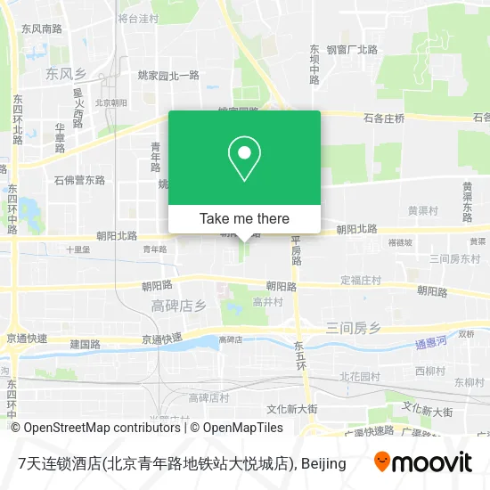 7天连锁酒店(北京青年路地铁站大悦城店) map