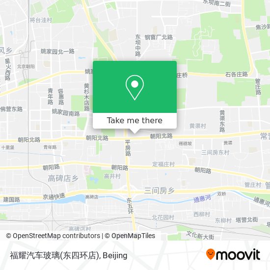 福耀汽车玻璃(东四环店) map