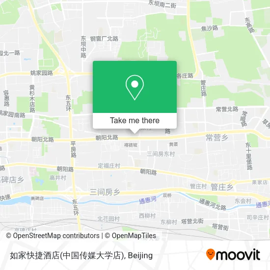 如家快捷酒店(中国传媒大学店) map