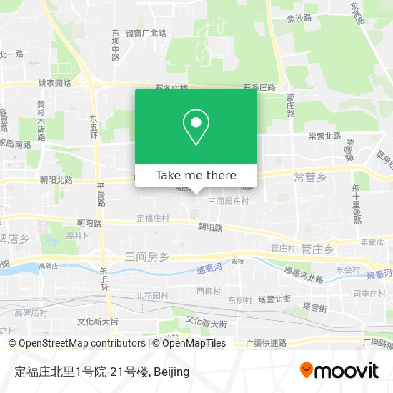 定福庄北里1号院-21号楼 map