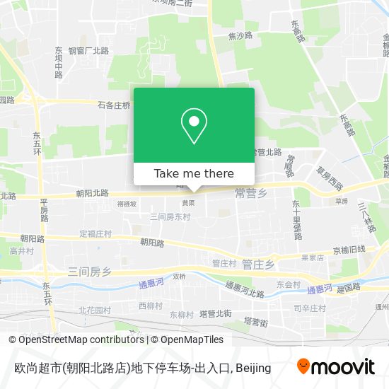 欧尚超市(朝阳北路店)地下停车场-出入口 map