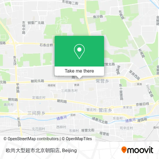 欧尚大型超市北京朝阳店 map