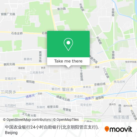 中国农业银行24小时自助银行(北京朝阳管庄支行) map